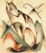 Franz Marc Seated Mythical Animal (mk34) oil painting picture wholesale